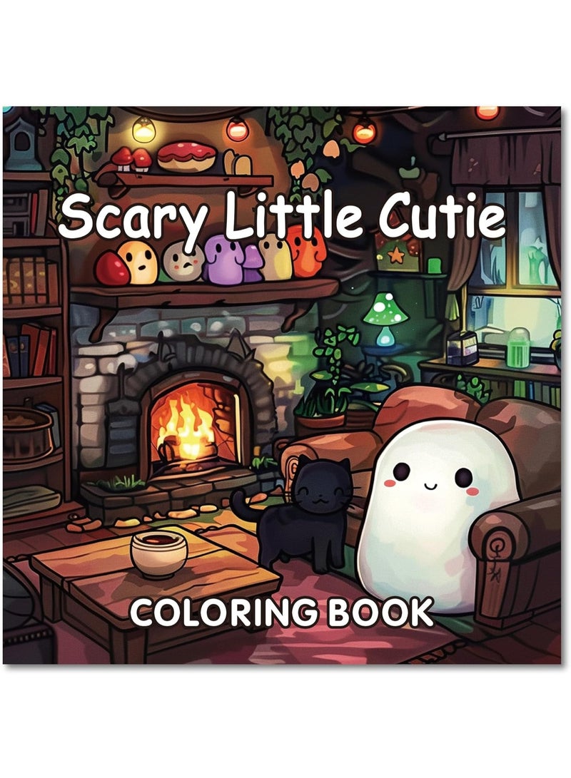 Capstro Bold & Easy Coloring Book for Kids – Cute, Simple Designs for Relaxing Creative Play | Large Illustration Art Book for Children – Cute Horror Theme - Image 1